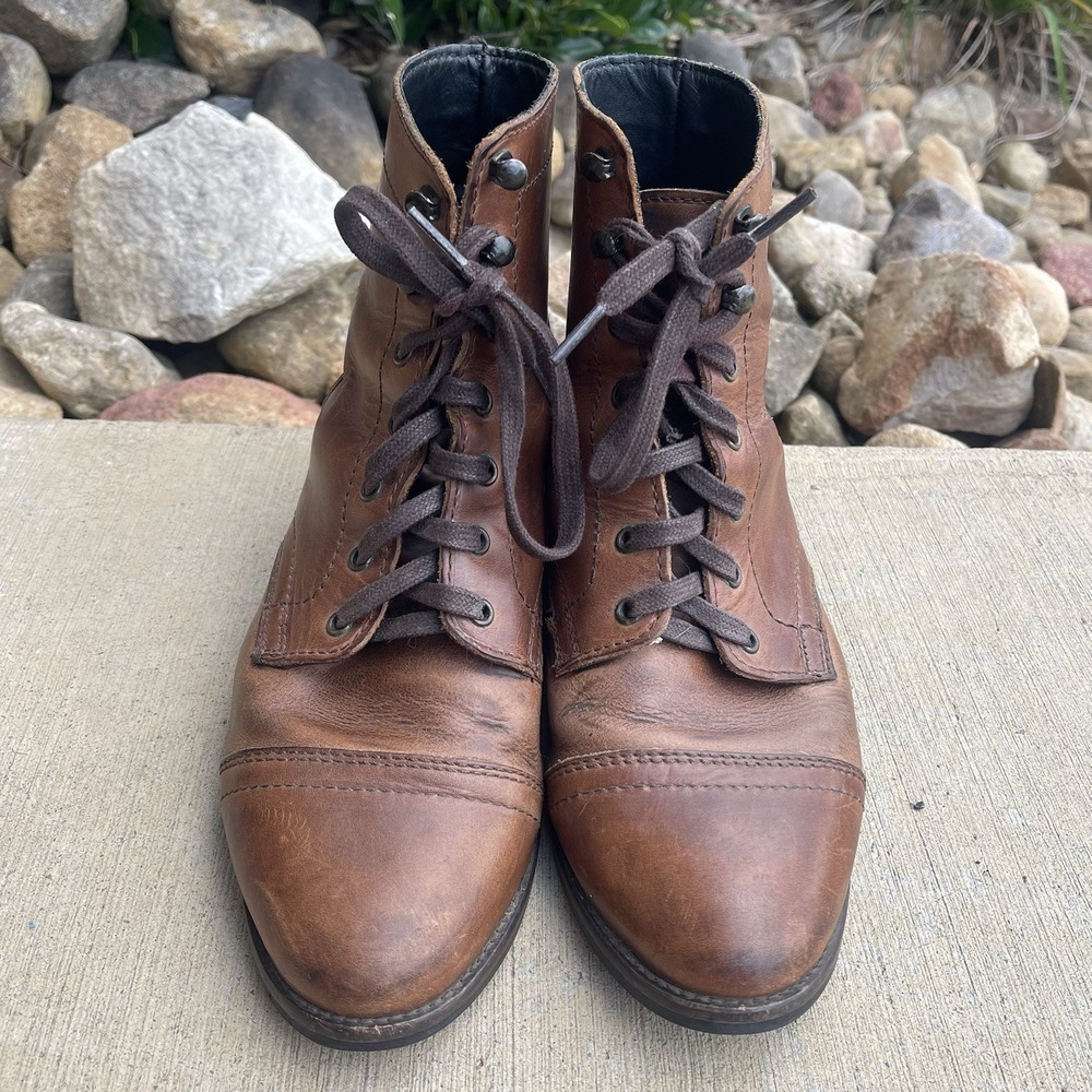 Thursday Boot Co Captain Cap Toe Boots Tan Leather Mens 8 Handmade